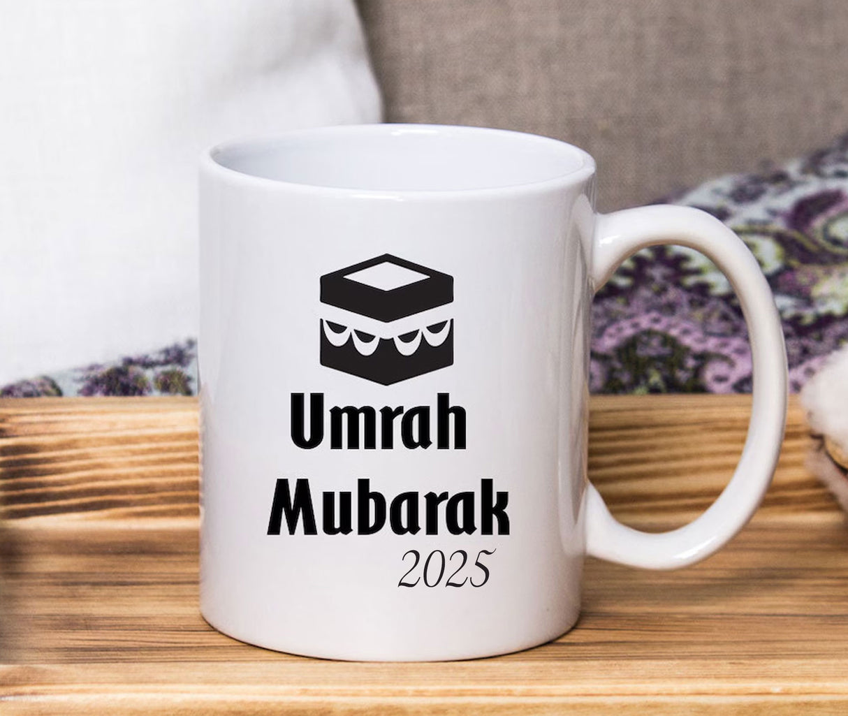 Umrah Mubarak & Year Printed Customizable Coffee Mug