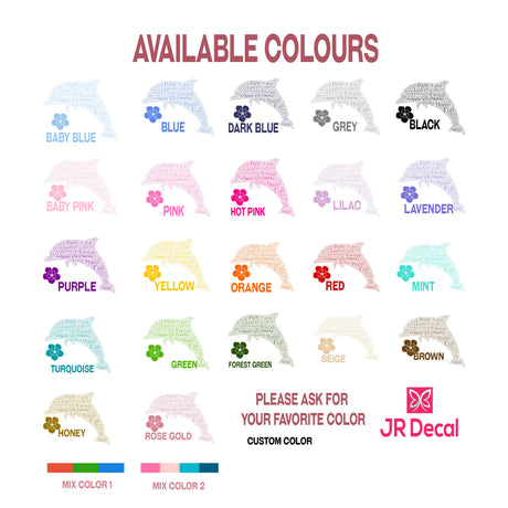 JR Decal word cloud Colour Cahrt