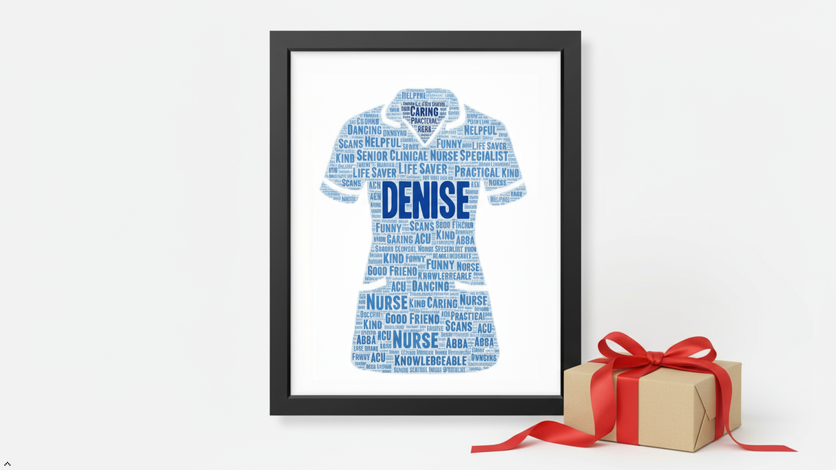 Personalised Nurse Word Art Hospital Ward