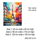 Personalized Eiffel Tower Paris Wall Stickers