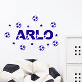 Set of Football Personalised Name Wall Sticker