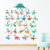 Alphabet Kids Wall Stickers Dinosaur Wall Stickers Personalised Name wall stickers Decals Removable for Nursery Bedroom Decorations