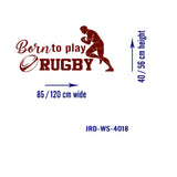 Personalised Name Rugby Born to Play Rugby Quote Wall Stickers