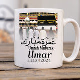 Umrah Mubarak  photo Mug Personalised Islamic Gift Islamic Pilgrimage Gift for father, mother, friends and family