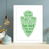 Personalised Arrowhead Word Art Print 