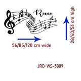 Music Notes Decals Personalised Name