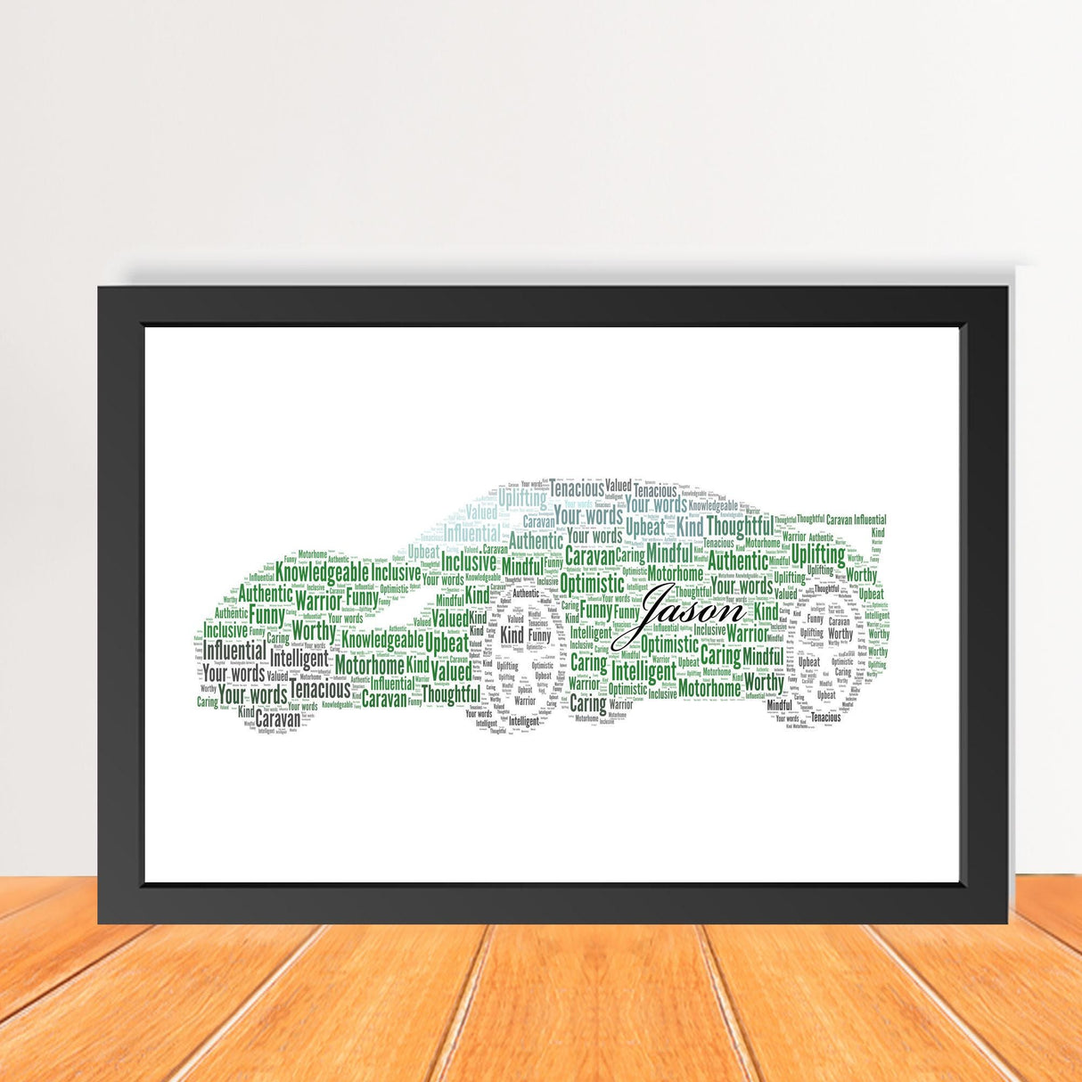 Personalised Sports Car Word Art Print with Frame