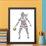  Custom Handball Player Word Art Wall Art Gift Frame