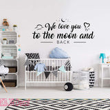 We love you to the moon and back wall stickers