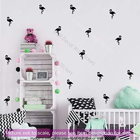 100 pieces (7cm) Flamingo Nursery Wall Stickers, Removable Vinyl Wall Decals, room, bath decors