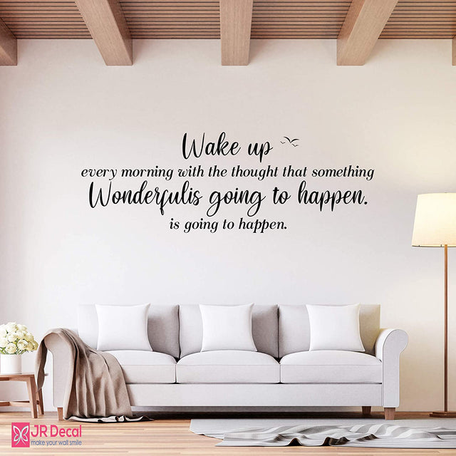 Wake up every morning- Inspirational bedroom wall stickers
