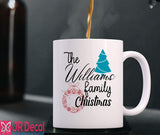 Personalized Name Christmas Wreath print Mug