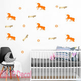 Set of Magic Unicorn Wall Art for Girls Bedroom 