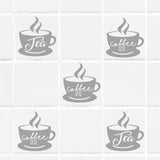 Coffee Cup Tile wall Sticker for Kitchen