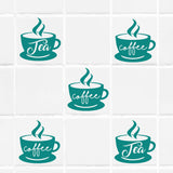 Coffee Cup Tile wall Sticker for Kitchen