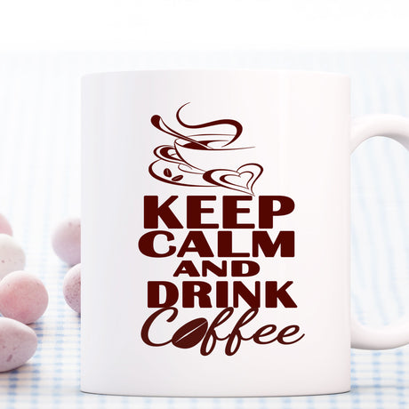 "Keep Calm and Drink Coffee" Printed Gift Mug