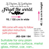 Just forget the world - Romantic quotes wall stickers