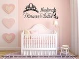 Muslimah Princess Personalised name sticker 