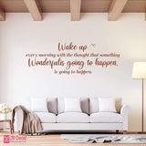 Wake up every morning- Inspirational bedroom wall stickers
