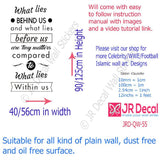 Lies behind us inspirational quotes wall stickers for schools