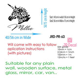 Unicorn wall sticker with Personalised name sticker