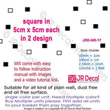 5 cm Square shape Removable Vinyl Wall Decals