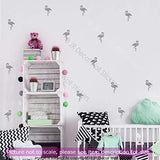 100 pieces (7cm) Flamingo Nursery Wall Stickers, Removable Vinyl Wall Decals, room, bath decors