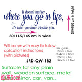 Who you have beside you- Inspirational quote Wall Stickers