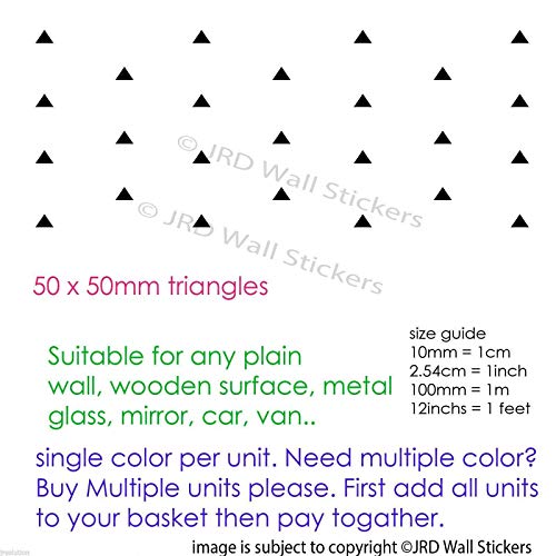 100 pieces 5cm Triangle Signs Wall Stickers vinyl wall decals