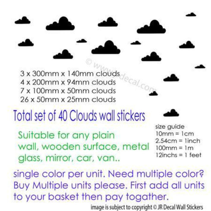 Easyily Cloud Removable Wall Stickers