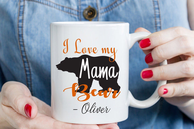 "I love my Mama Bear" Personalized name Mug for Mom