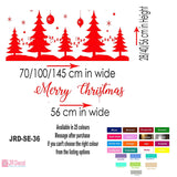 Merry Christmas tree Window sticker Merry Christmas home decor shop window decor sign