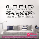 Imagination will take you everywhere - Motivational stickers for walls