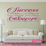 "Success is the ability"- W. Churchill motivational wall sticker Quote wall art