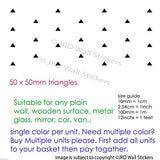 110 pieces Triangle Signs Wall Stickers Removable Vinyl decals