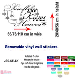 Snowflake Christmas Inspirational Quote wall sticker details