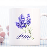 Bluebell Flower Printed Personalized Coffee Mug