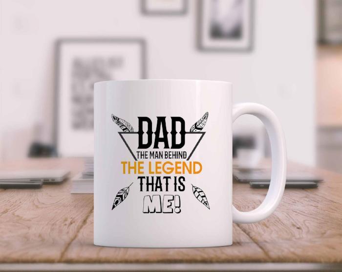 "The Man Behind the Legend" Fathers Day Mug
