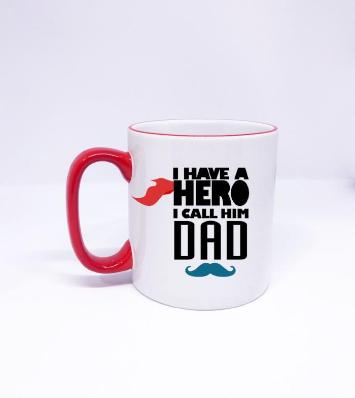 "A Hero I call him DAD" Fathers Day Mug