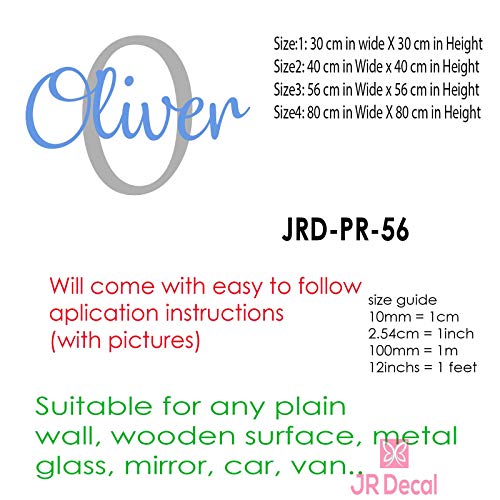 Personalised Boy name wall stickers JR Decal
