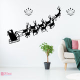 Santa Claus Sleigh wall sticker