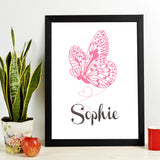 Butterfly Personalised Name Picture Frame