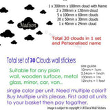 Cloud wall stickers with Children's Personalised name