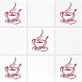 Set of Coffee Cup Kitchen Sticker