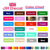 Heart shape Christmas tree wall sticker colour chart