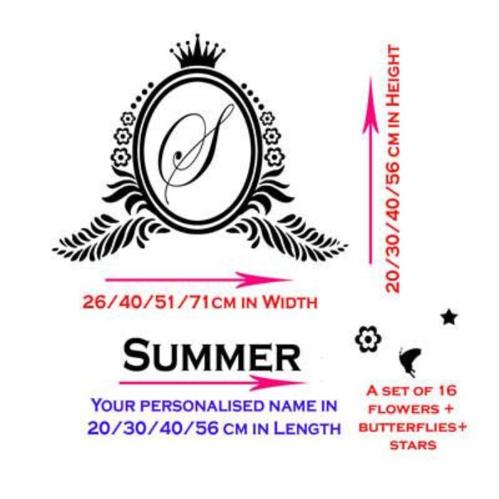 Girls Custom Name Stickers for bedroom