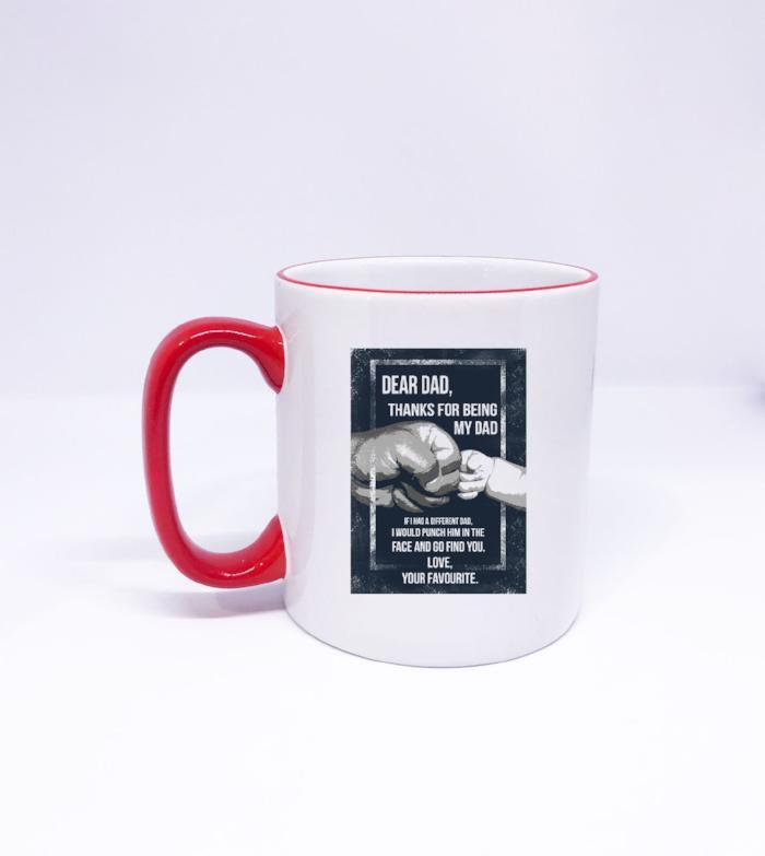 "Dear Dad Thanks for being my Dad" Printed Dad Mug