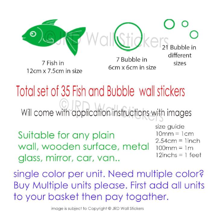 Fish Bubble Bathroom Stickers