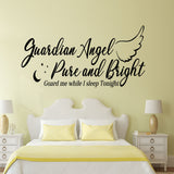 "Guardian Angel Guard Me" - Nursery Wall Sticker