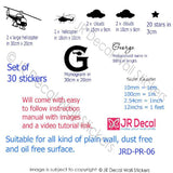 Helicopter personalised name Wall Vinyl Decals